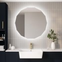 HEXA800 Hexagon Backlit Heated Bathroom Mirror with Lights 800mm – Hexa