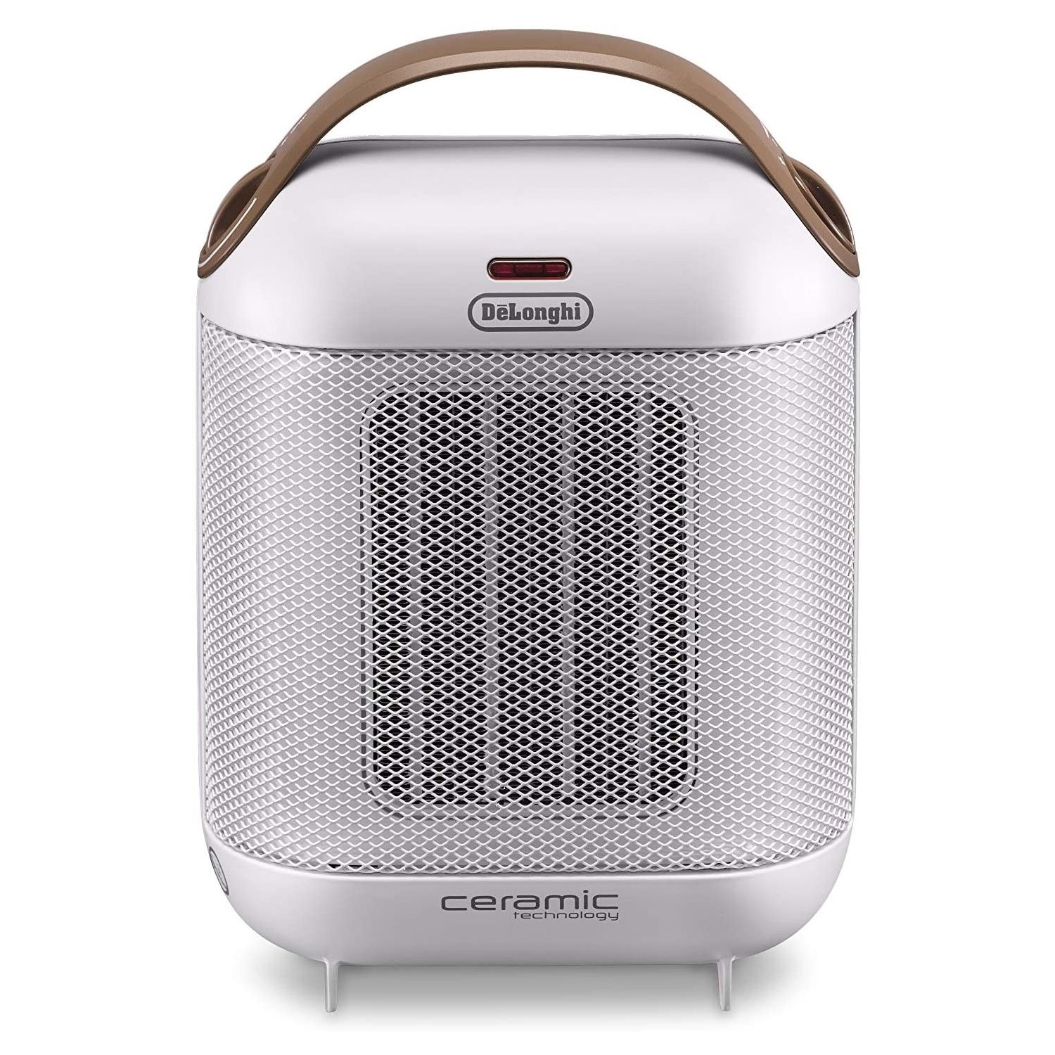 DeLonghi 1.8kW Capsule Ceramic Fan Heater White with 3 years