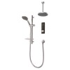 Triton HOME Digital Mixer Shower All-in-One with Round Fixed Head &amp; Slider Rail Kit High Pressure