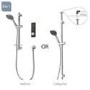 Triton HOME Digital Mixer Shower All-in-One Ceiling Pack with Riser Rail High Pressure