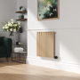 Elk brown Horizontal Smart Electric Radiator with Wi-Fi Thermostat - 1.2KW - H600xW590 - Bathroom Safe