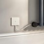 Light Grey Horizontal Smart Electric Radiator with Wi-Fi Thermostat - 600W - H600xW590mm - Bathroom Safe