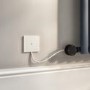 Light Grey Electric Horizontal Designer Radiator 0.6kW with Wifi Thermostat - H600xW590mm - IPX4 Bathroom Safe