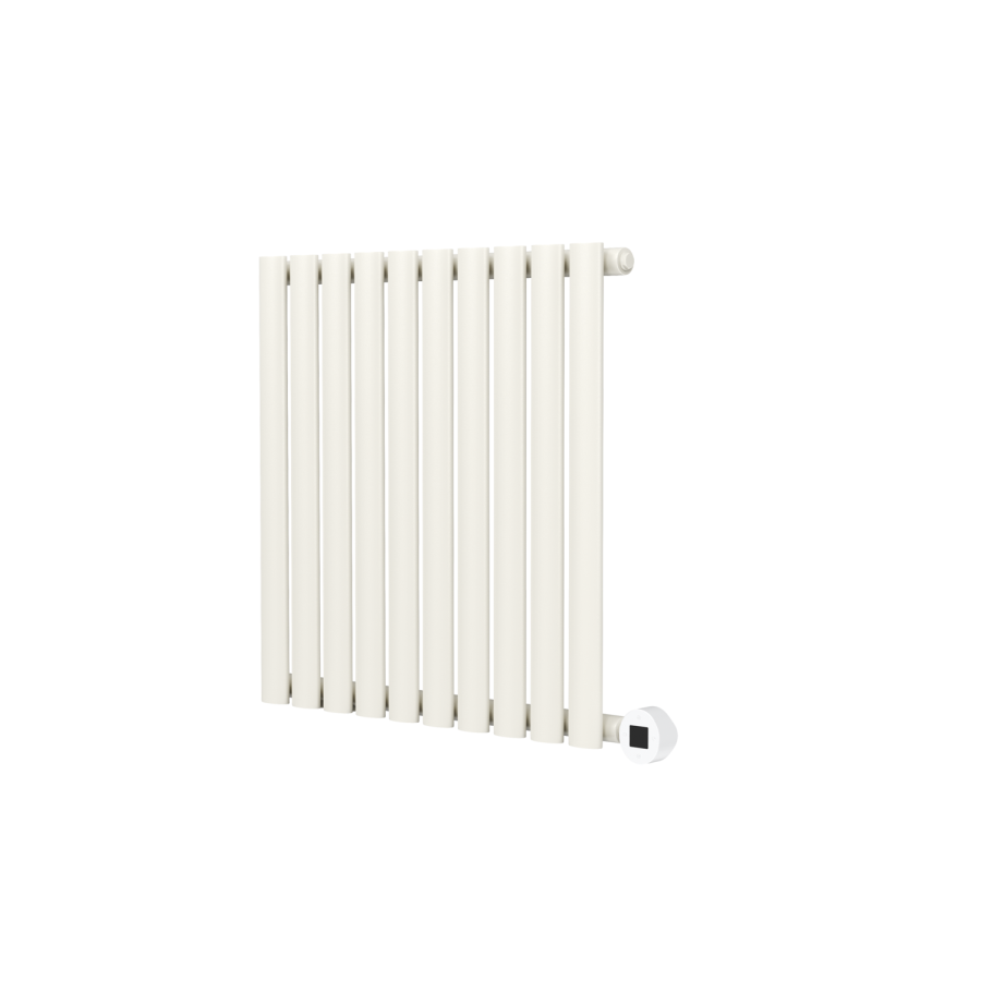 Linen Horizontal Smart Electric Radiator with Wi-Fi Thermostat - 1.2KW - H600xW590 - Bathroom Safe