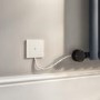 White Horizontal Smart Electric Radiator with Wi-Fi Thermostat - 600W - H600xW590mm - Bathroom Safe