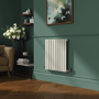 Sorrento Linen Horizontal Oval Designer Radiator 600x590mm Single Panel 1576 BTU