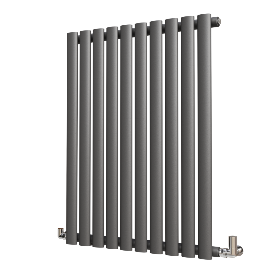 Sorrento Anthracite Horizontal Oval Designer Radiator 800x590mm Single Panel 1576 BTU