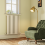 Sorrento White Horizontal Oval Designer Radiator 800x590mm Single Panel 1576 BTU