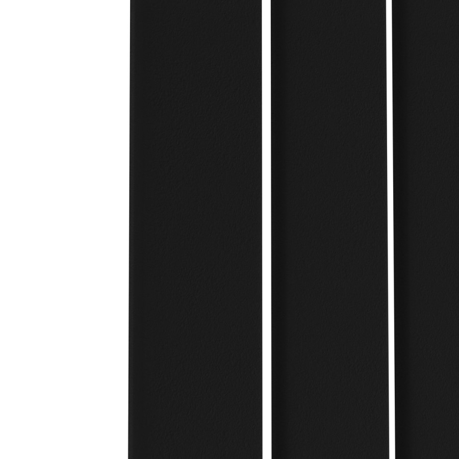 Riace Midnight Black Horizontal Flat Designer Radiator 600x748mm Single Panel 1589 BTU