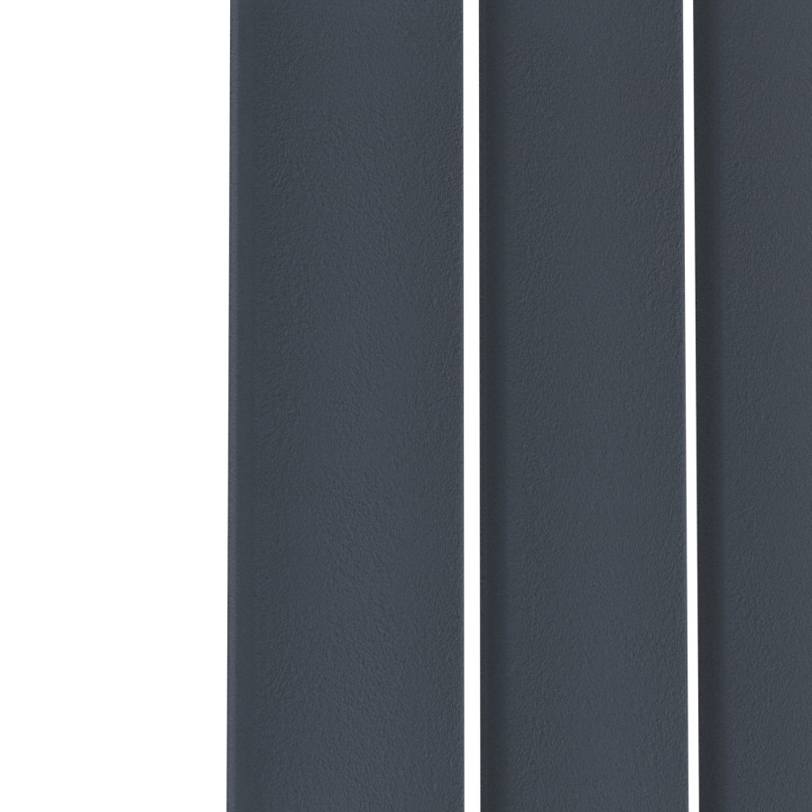 Riace Anthracite Horizontal Flat Designer Radiator 600x1020mm Single Panel 2383 BTU