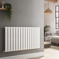 Riace White Horizontal Flat Designer Radiator 600x1020mm Single Panel 2383 BTU Riace White Horizontal Flat Designer Radiator 600x1020mm Single Panel 2383 BTU