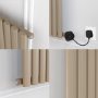 Beige grey Horizontal Smart Electric Radiator with Wi-Fi Thermostat - 1.2KW - H600xW1000 - Bathroom Safe