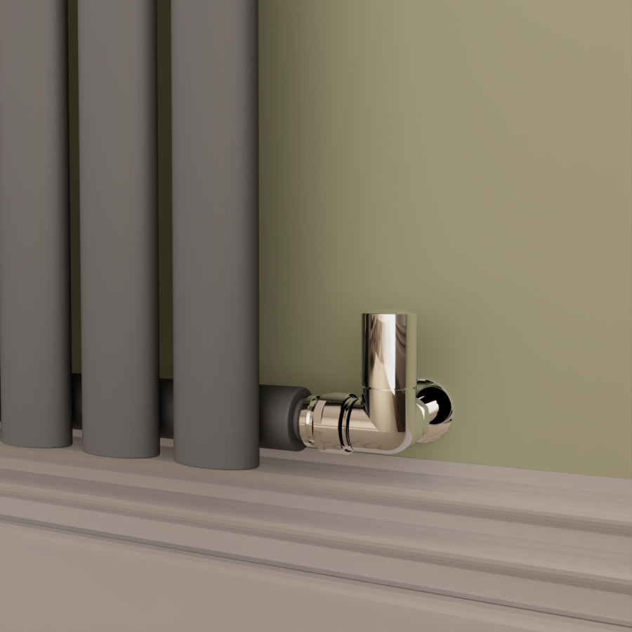 Sorrento Anthracite Horizontal Oval Designer Radiator 800x1003mm Single Panel 2679 BTU