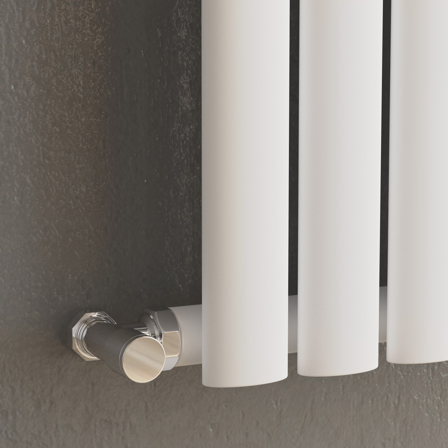 Sorrento White Horizontal Oval Designer Radiator 600x1180mm Single ...