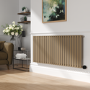 Beige grey Horizontal Smart Electric Radiator with Wi-Fi Thermostat - 2KW - H600xW1410 - Bathroom Safe