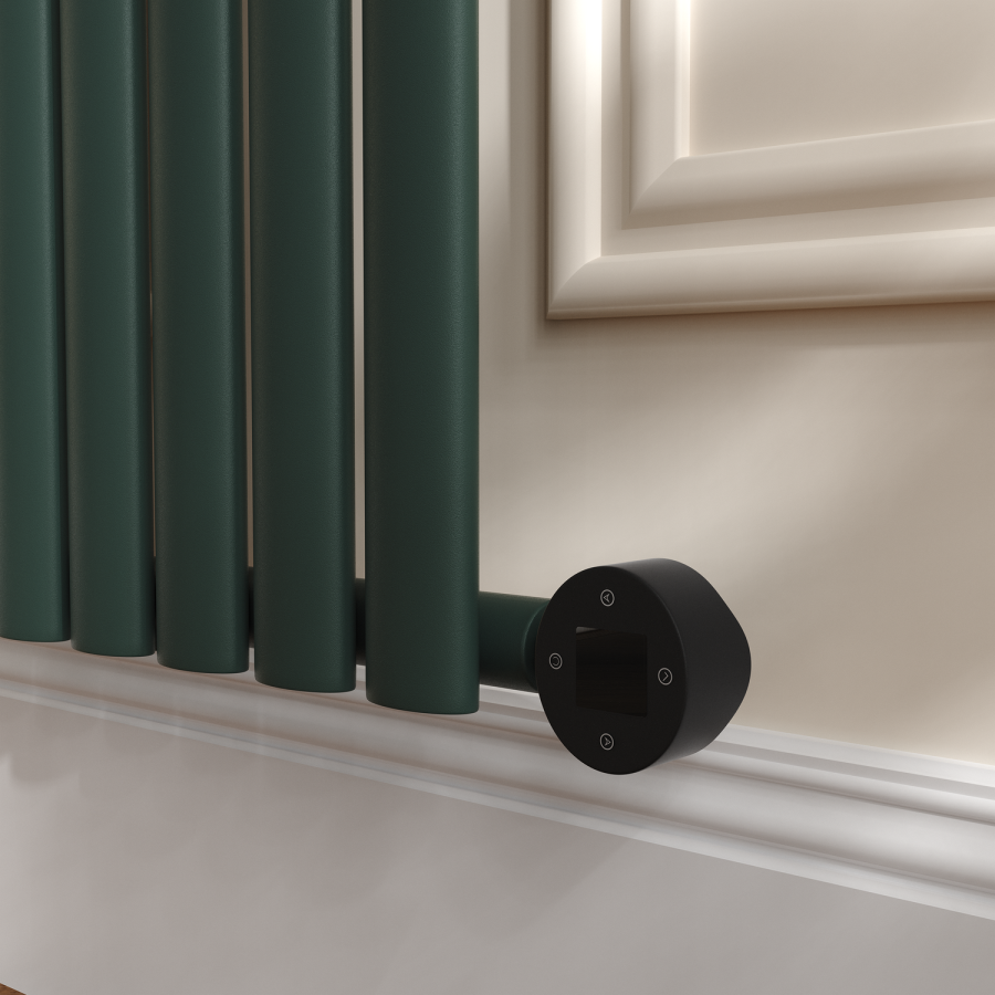 Evergreen Horizontal Smart Electric Radiator with Wi-Fi Thermostat - 2KW - H600xW1410 - Bathroom Safe