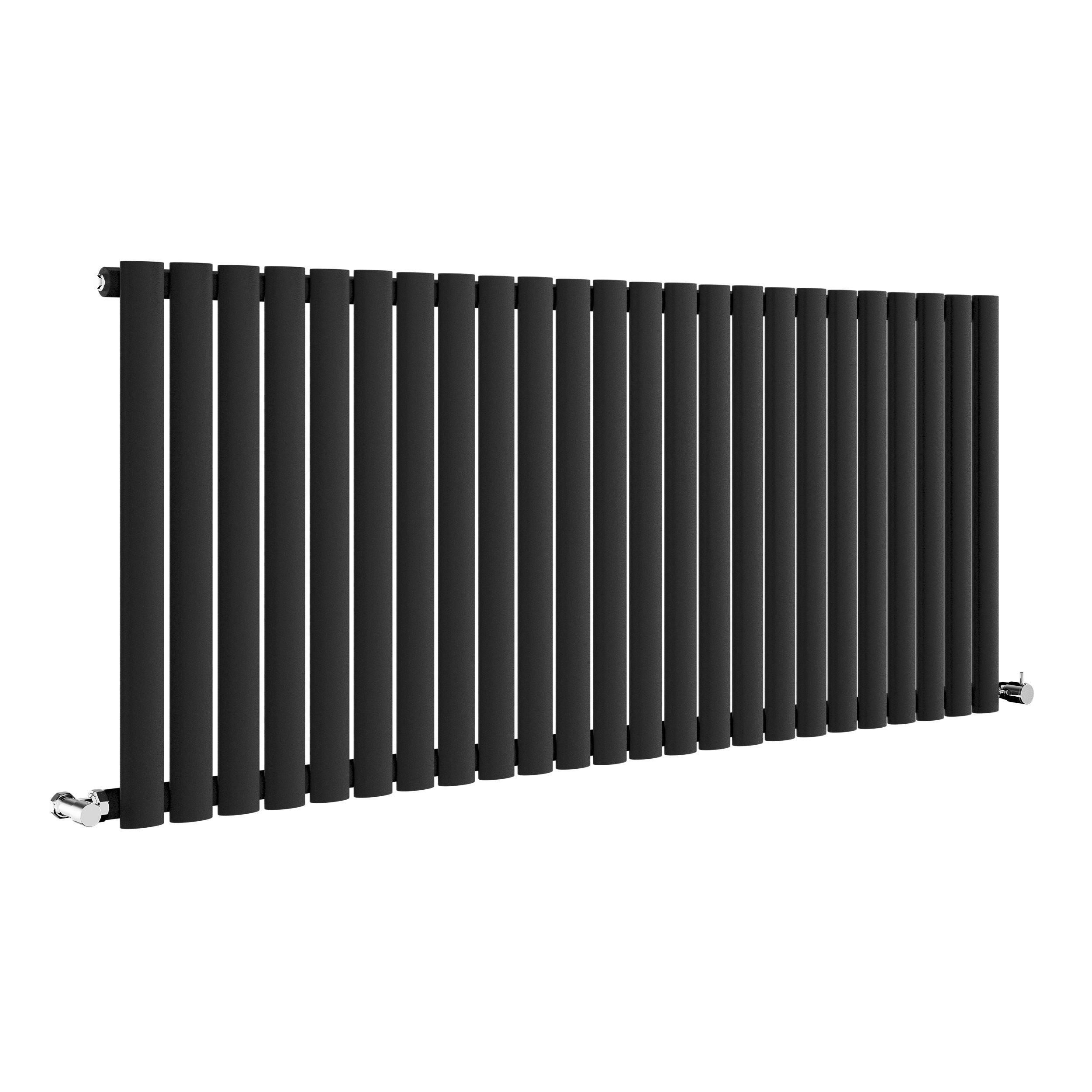 Sorrento Midnight Black Horizontal Oval Designer Radiator 600x1416mm ...