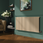 Sorrento Elk brown Horizontal Oval Designer Radiator 600x1416mm Single Panel 3783 BTU