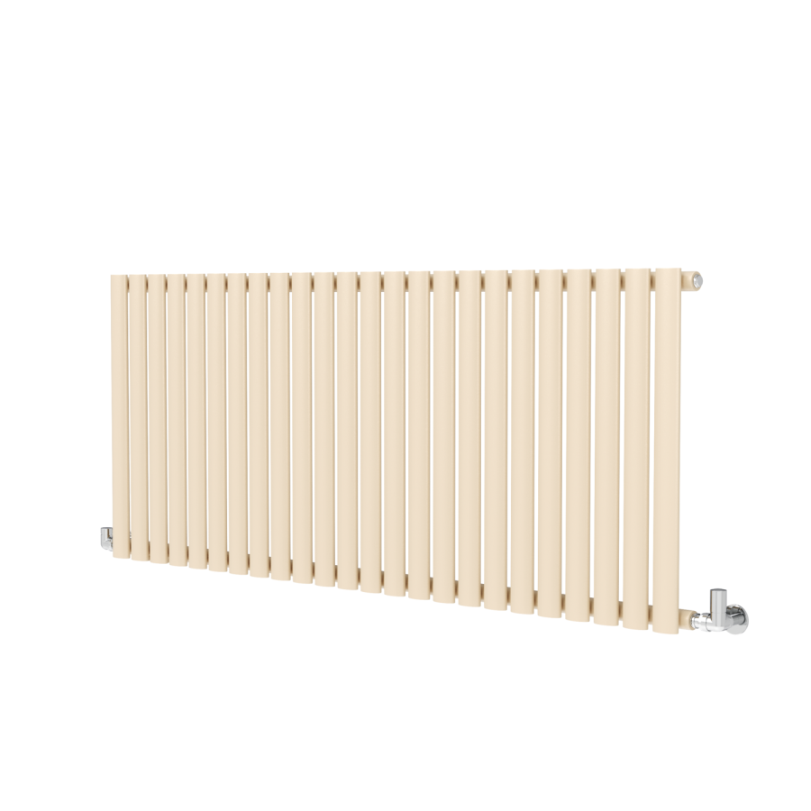Sorrento Elk brown Horizontal Oval Designer Radiator 600x1416mm Single Panel 3783 BTU