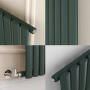 Sorrento Evergreen Horizontal Oval Designer Radiator 600x1416mm Single Panel 3783 BTU