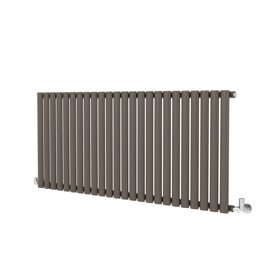 Sorrento Russet Horizontal Oval Designer Radiator 600x1416mm Single Panel 3783 BTU