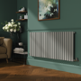 Sorrento Smoked Stone Horizontal Oval Designer Radiator 600x1416mm Single Panel 3783 BTU