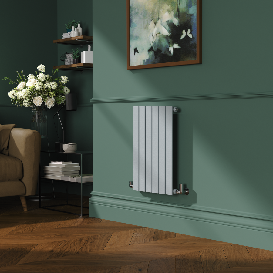 Razzi Radiator Riace Salt & Pepper Horizontal Flat Designer Radiator 600x408mm Single ...