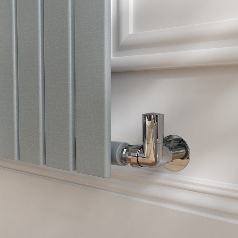 Riace Salt & Pepper Horizontal Flat Designer Radiator 600x408mm Single Panel 953 BTU