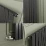 Riace Anthracite Horizontal Flat Designer Radiator 800x408mm Single Panel 953 BTU