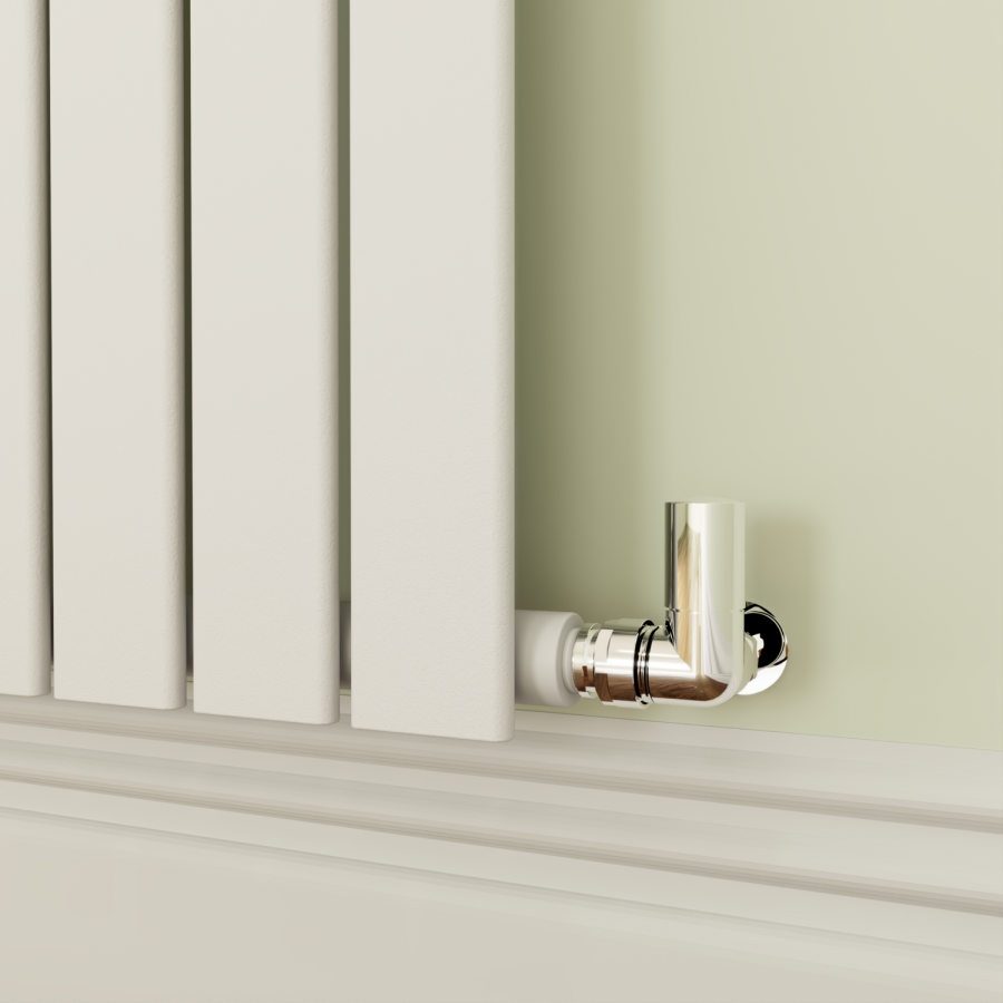 Riace White Horizontal Flat Designer Radiator 800x408mm Single Panel 953 BTU