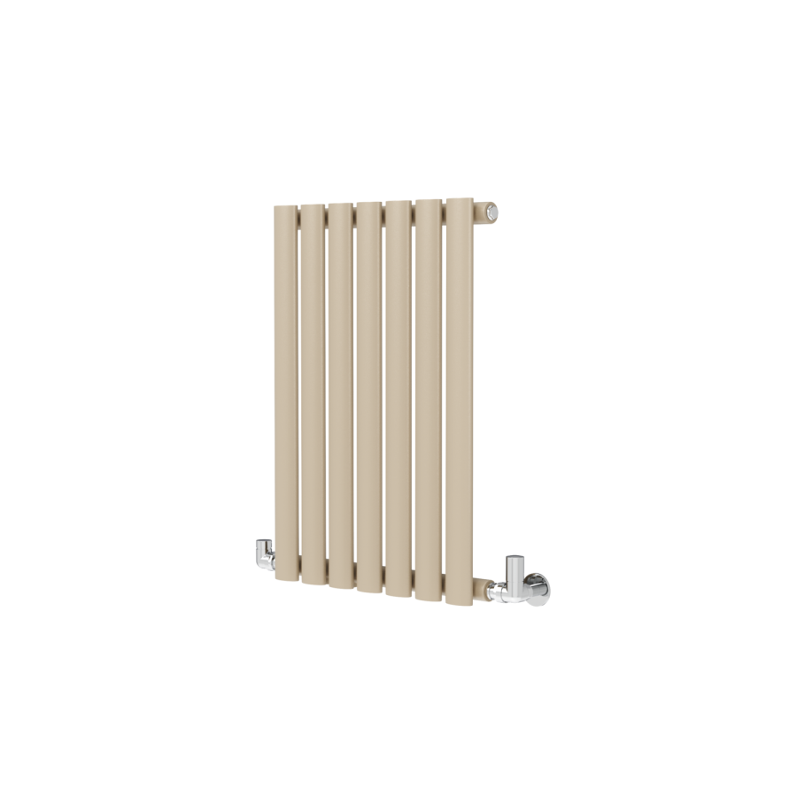 Sorrento Beige grey Horizontal Oval Designer Radiator 600x413mm Single Panel 1103 BTU