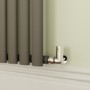 Sorrento Anthracite Horizontal Oval Designer Radiator 800x413mm Single Panel 1103 BTU
