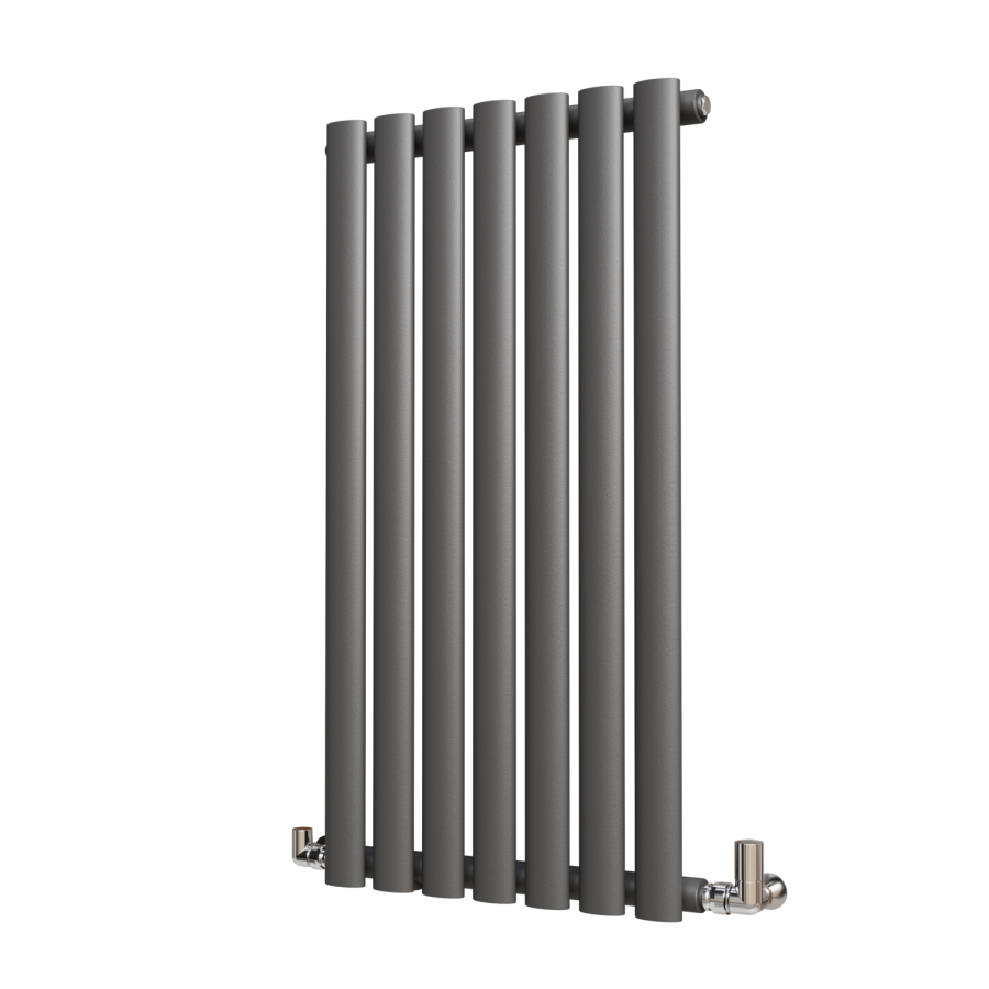 Sorrento Anthracite Horizontal Oval Designer Radiator 800x413mm Single Panel 1103 BTU