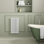 Sorrento White Horizontal Oval Designer Radiator 800x413mm Single Panel 1103 BTU