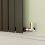 Riace Midnight Black Horizontal Flat Designer Radiator 800x612mm Single Panel 1430 BTU