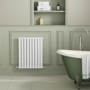 Riace White Horizontal Flat Designer Radiator 800x612mm Single Panel 1430 BTU