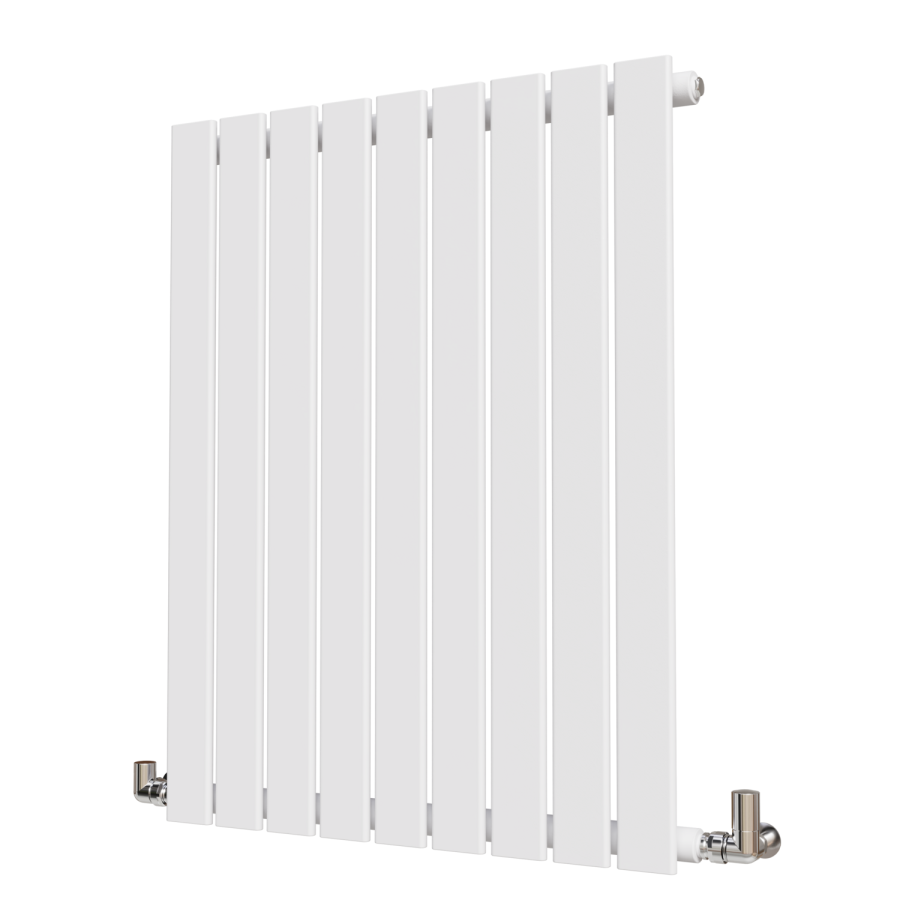 Riace White Horizontal Flat Designer Radiator 800x612mm Single Panel 1430 BTU