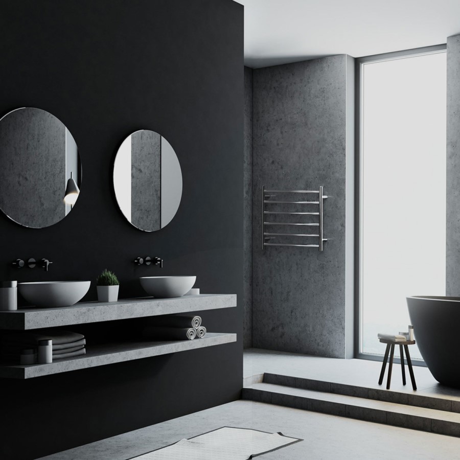 6 Bar Heated Ladder Towel Rail - Anise