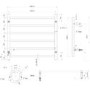 6 Bar Heated Ladder Towel Rail - Anise