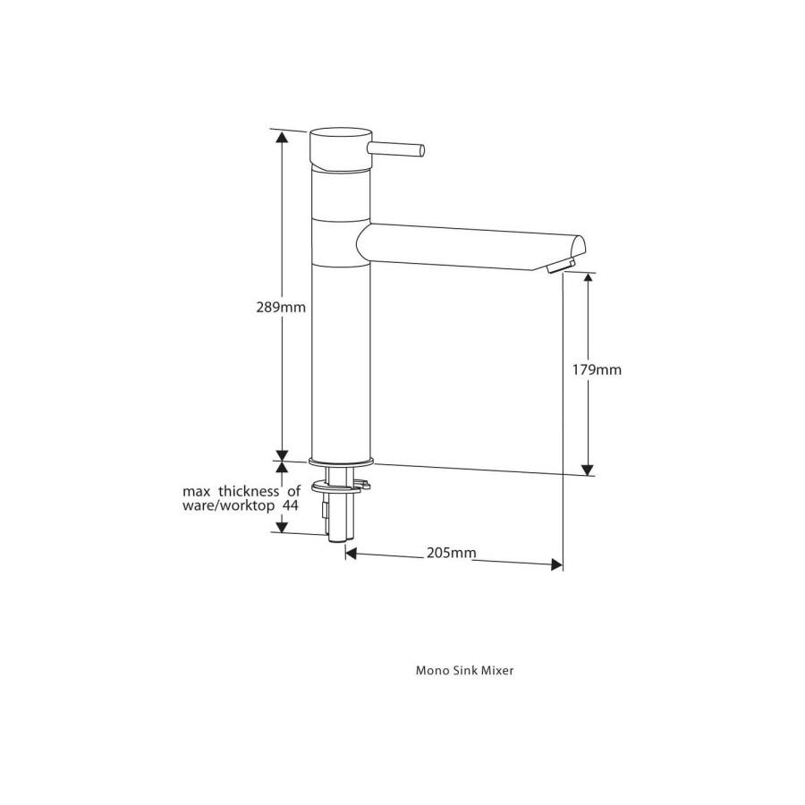 Reginox Chrome Single Lever Kitchen Mixer Tap – Hudson
