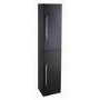 Black 2 Door Tall Boy Storage Unit - W300 x H1435mm