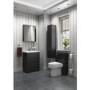 Black 2 Door Tall Boy Storage Unit - W300 x H1435mm