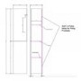 Black 2 Door Tall Boy Storage Unit - W300 x H1435mm