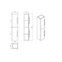Grey 2 Door Tall Boy Storage Unit - W300 x H1435mm