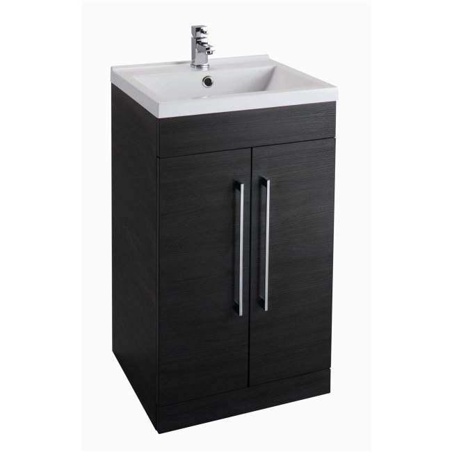 Black Free Standing Bathroom Vanity Unit Without Basin W500 x