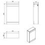 Grey Back to Wall WC Unit - W500 x H815mm