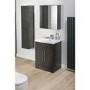 Black Free Standing Bathroom Vanity Unit - Without Basin - W600 x 820mm