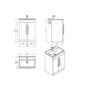 GRADE A2 - Grey Free Standing Bathroom Vanity Unit -2 Door - Without Basin - W600mm