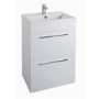 White Free Standing Bathroom Vanity Unit - Without basin - W600mm