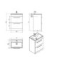 White Free Standing Bathroom Vanity Unit - Without basin - W600mm